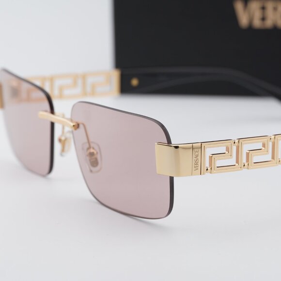 Versace VE2298 10021T Rectangle Sunglasses – Gold/Pink main image 5